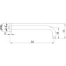 Держатель лейки верхнего душа LEMARK LM3787BL, настенный, для LM3722BL, LM3729BL, черный