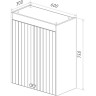 Шкаф LEMARK ROMANCE 60 см подвесной, 2-х дверный, белый глянец LM07R35SH